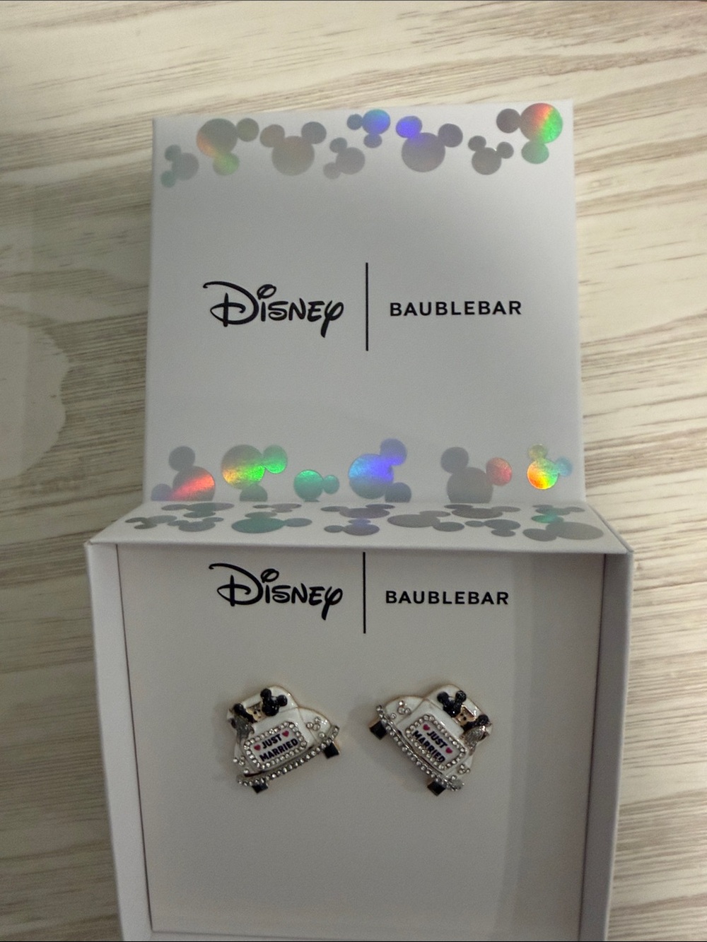 Just Married Disney Earrings